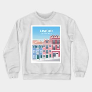 Lisbon Tiled Houses, Portugal Crewneck Sweatshirt